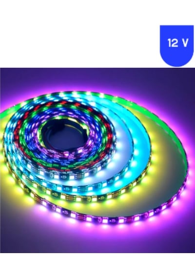12 Volt Argb Pixel Magic Kayar 60 Led Ip 65 Dış Mekan 5 Metre