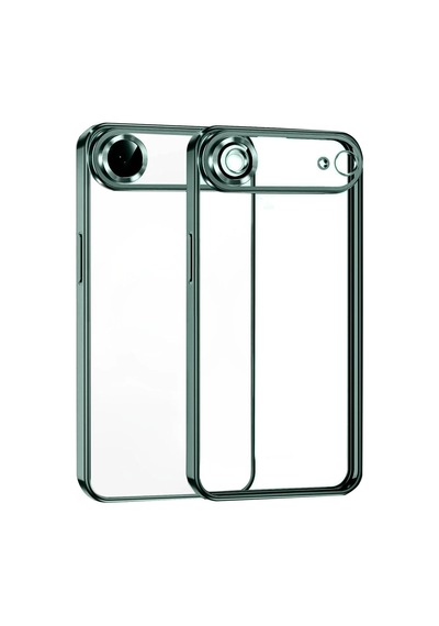 Apple Uyumlu iPhone 17 Air Uyumlu Lensli Silikon - Yeşil