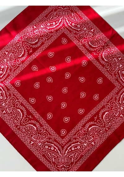 My Vintage Pamuklu Kaymaz Terletmez Bandana Fular Kırmızı
