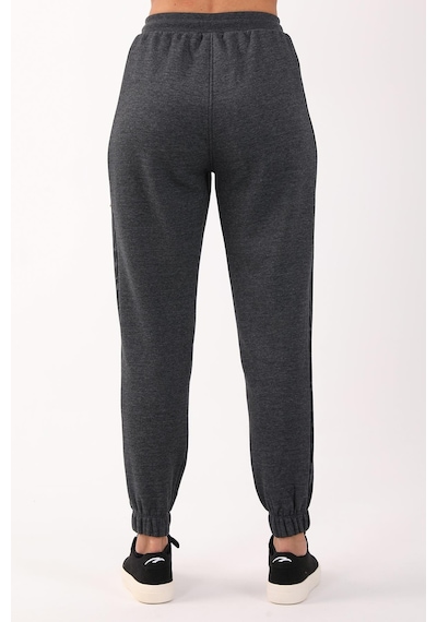 Maraton Sportswear Comfort Kadın Dönüşlü Paça Basic Siyah Pantolon 21451-siyah Siyah