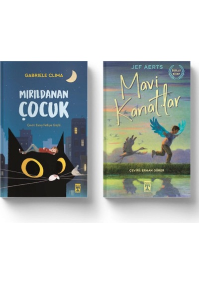 Timaş İlk Gençlik Ödüllü Kitaplar Seti (2 Kitap) Mavi Kanatlar - Mırıldanan Çocuk