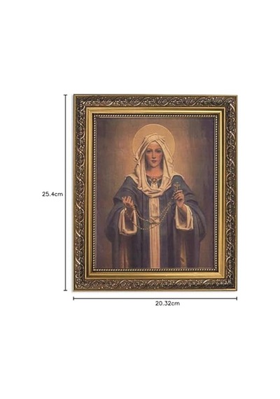 İlham Verici Çerçeveli Baskı Our Lady Of The Rosary, 11wx135h, Kahverengi