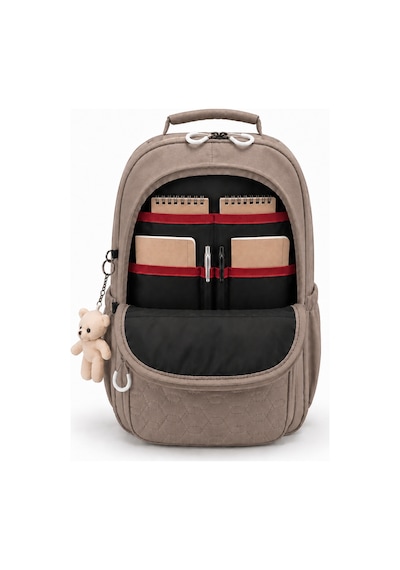 Strong Krinkıl Okul Çantası Sırt Çantası Günlük Gezi Spor Seyahat Tatil Çok Gözlü Tablet Laptop Bölmeli Skn01 Vizon