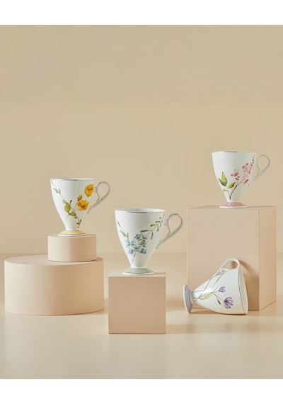 English Home Valentina New Bone China Kupa 300 Ml Sarı Sarı