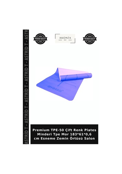 Premium Tpe-50 Çift Renk Plates Minderi Tpe Mor 183 61 0,6 Cm Esneme Zemin Örtüsü Salon