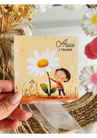 Bernami Vazo Pinterest 25 Adet Özel Tasarlanmış Kart Ve Papatya Mum. Bebek Doğum, Baby Shower, Doğum Günü, Hediyelik Diğer