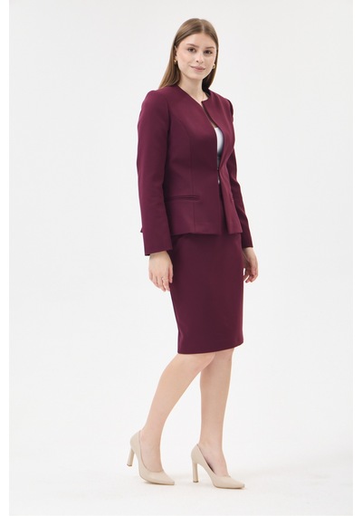 Velnara Moda Mürdüm Klasik Kadın Takım Elbise-sıfır Yaka Ceket & Kısa Kalem Etek Koyu Mürdüm - 927030108 Koyu Mürdüm Velnara Moda Mürdüm Klasik Kadın Takım Elbise-sıfır Yaka Ceket & Kısa Kalem Etek Koyu Mürdüm - 927030108 Koyu Mürdüm