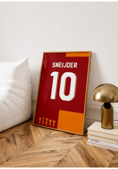 Wesley Sneijder 10 Poster Tablo Ahşap Çerçeveli