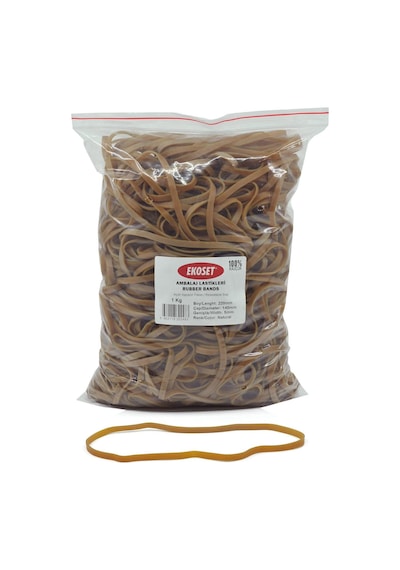 Ekoset Geniş Kauçuk Paket Ambalaj Kasa Lastiği 220X5Mm 1Kg