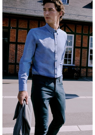 Ac&Co / Altınyıldız Classics Slim Fit Dar Kesim Pamuklu Esnek Chino Erkek Pantolon - Petrol