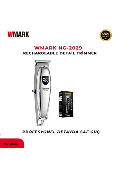 Wmark Ng-2029 Şarjlı Detail Trimmer Siyah Usb Şarjlı Profesyonel Tıraş Makinesi