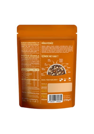 Fellas Granola - Yer Fıstığı & Protein Bar Parçacıklı 270 Gr