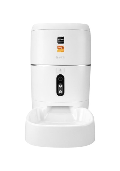 S-link Sl-23 Otomatik Yem Kabı 3mp Kamerali Iki Yönlü Ses 6l Wifi Tuya Destekli Akıllı Kedi Köpek Besleyici