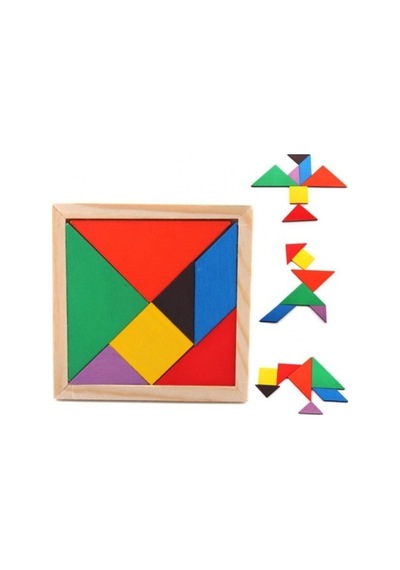7 Parçalı Ahşap Tangram