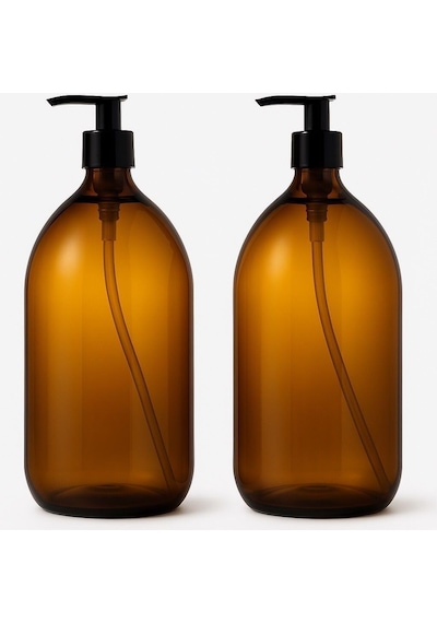 1000 Ml Amber Cam Şişe/pompalı Sabunluk