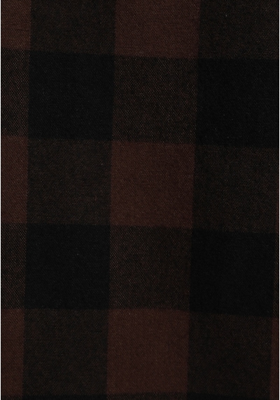 Colin's Colins Relaxed Fit Shirt Neck Ekoseli Erkek Kahverengi Uzun Kol Gömlek Cl1082022 Q1.v1 Brw