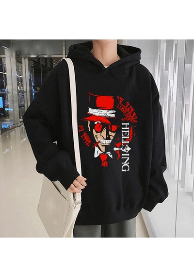 Anime Hellsing Kapşonlu Sweatshirt