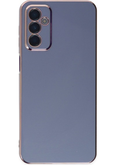 Samsung Galaxy  Uyumlu,  M23 Kılıf Volet Silikon - Mavi