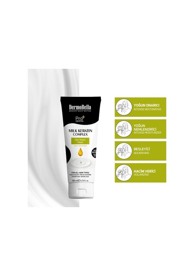 Dermobella Süt Keratin Kompleksi Saç Onarıcı Maske 200 Ml