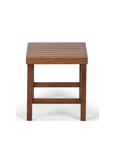 Atina Sabit Sehpa 40x40 - Dış Mekan Ahşap Bahçe, Balkon Sehpa Ceviz