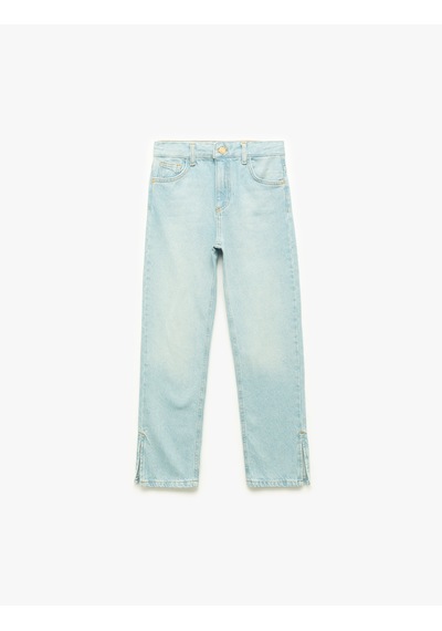 Koton Pamuklu Cepli Mom Fit Denim Pantolon Lıght Indıgo 6wkg40023ad Açık Mavi