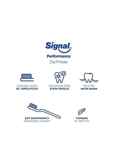 Signal Performans Etkin Diş Temizliği 2+1 Orta Diş Fırçası Açık Ahşap