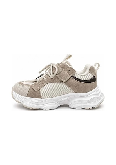 Vicco Çoçuk Unisex Kışlık Su Geçirmez Kaydırmaz Hafif Eva Taban Rahat Cilt Deri Spor Ayakkabı Bej