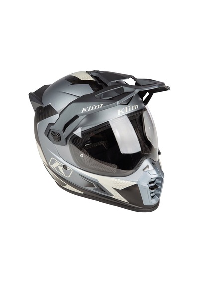 Klim Krios Pro Carbon Charger Adv Rally Motosiklet Kaskı Gri