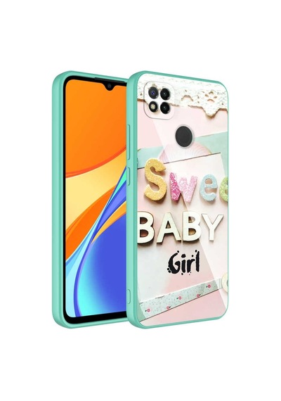 Xiaomi Redmi 9c Kılıf Kamera Korumalı Bulut Desenli Renkli Sert Parlak Silikon Kapak Epoksi