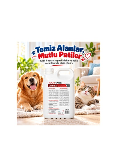 Urın-ex 5 Kg Profesyonel Leke Sökücü Ve Koku Giderici Kedi Köpek İdrar Lekesi Ve Kokusu Halı Koltuk Yatak