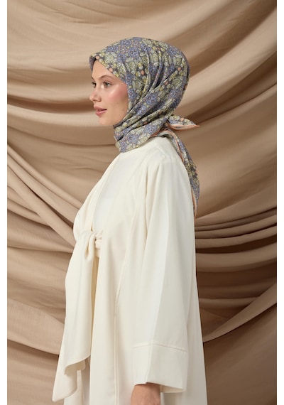 Silk Home Soft Eşarp 73093-02 Gri, Butter Yellow, Yavruağzı, Lila