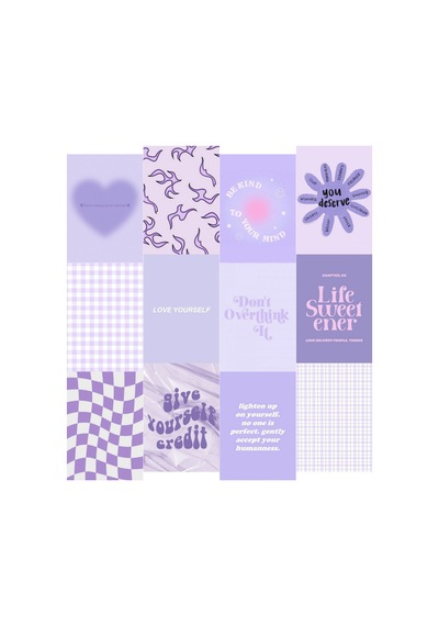 Purple Poster Duvar Kağıdı Seti