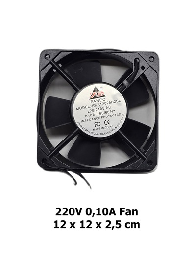 220v Ac 0.10a Soğutucu Fan 12x12x2.5 Cm 120mm Panel Sanayi Tip Makine Elektrik Panosu Büyük Boy Fan