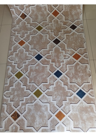 Venüs Rengarenk Halı Yıkanabilir Kaymaz Taban Dört Mevsimlik Salon, Banyo, Balkon, Genç Odası Kesme Halı