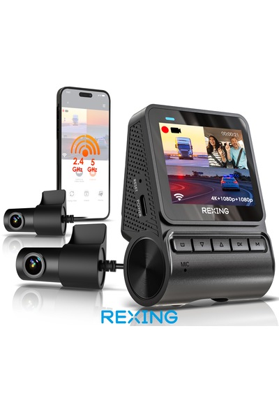 Rexing Rh2 3 Kameralı 4k+1080p+1080p Wifi Araç Kamerası + 64gb Sd Kart