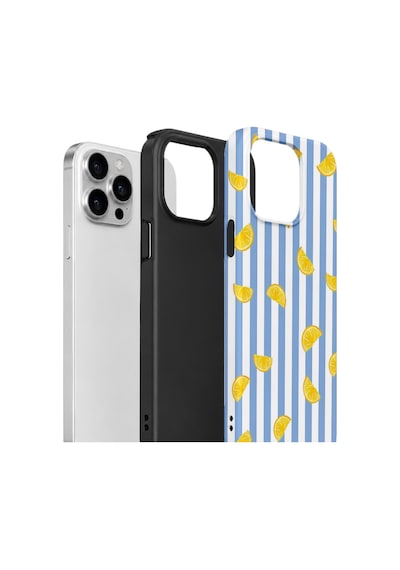 Apple iPhone Uyumlu 13 Pro Vorian Çift Katmanlı Kılıf Lemon Confetti Blue