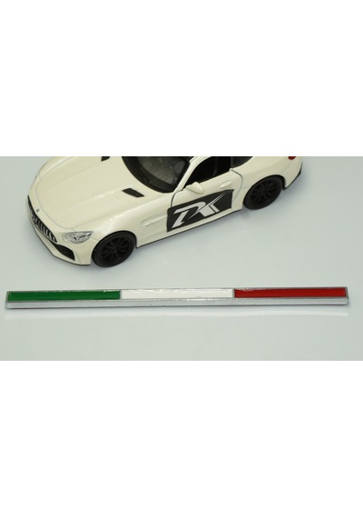 Dk Ferrari İtalyan Bayrağı Bagaj 3m 3d Krom Metal Body Rozet Ambl