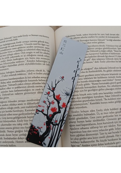Kitap Ayracı - Kırmızı Çiçek Model3