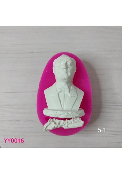 Yy0046 Atatürk İmzalı Büst Silikon Kalıp