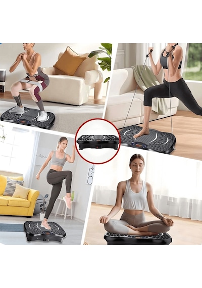 Yüksek Titreşimli Egzersiz Platformu Bluetooth Masaj Aleti Ev Fitness Cihazı Direnç Lastiği Hediye