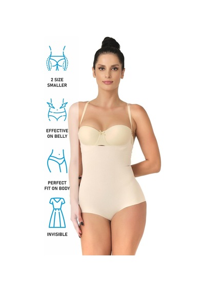 Ten Mı Emay 2723 Lazer Kesim Göğsü Açık Slip Korse Ten