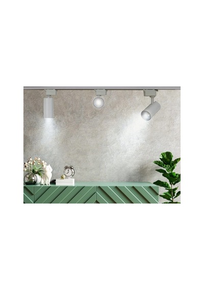 Mini Ray Spot Sylvania Gu-10 Led Ampullü Spot Lamba 3000k Sarı Işık Beyaz Kasa Çok Renkli