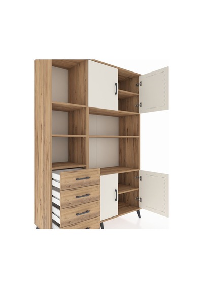 Hyperion Dolap 8 Raflı 4 Çekmeceli 4 Kapaklı 132x44x195 Çam-aytaşı/çam Aytası/atlas Çam Hyperion Dolap 8 Raflı 4 Çekmeceli 4 Kapaklı 132x44x195 Çam-aytaşı/çam Aytası/atlas Çam