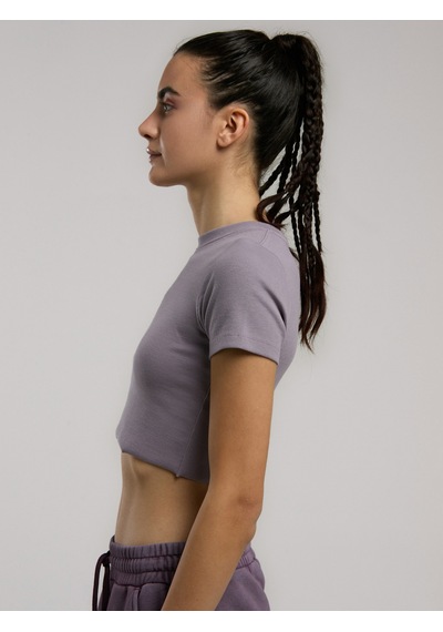 Everlast Ever Relaxed Rib Mürdüm Kadın Crop Tişört Mürdüm