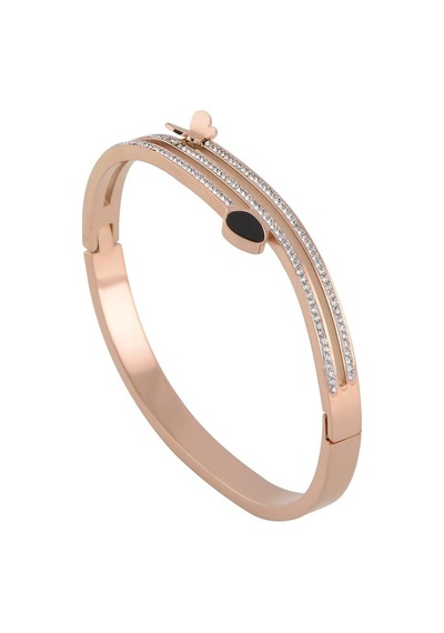 Ottoman Kadın Rose Taş Işlemeli 3'Lü Model Bileklik Cbl0Uclutas-R Rose Gold