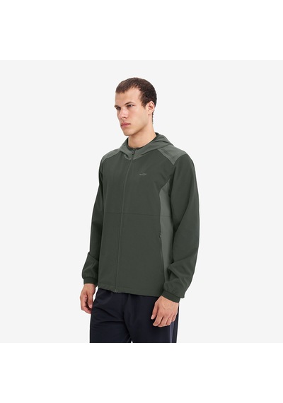 Lescon Haki Erkek Fermuarlı Kapüşonlu Sweatshirt 26n-1148