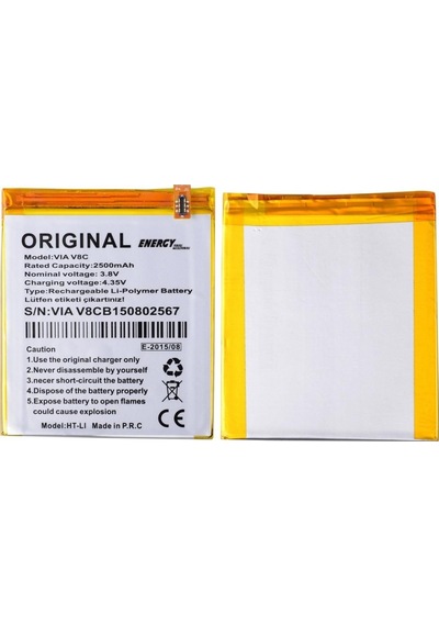 Teknonet Casper Via V8c Uyumlu 2500 Mah Batarya