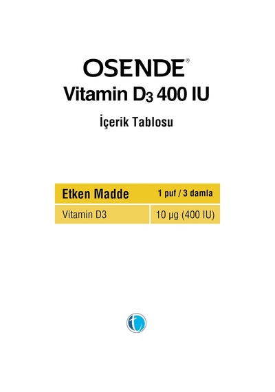 Vitamin D3 400 Iu Damla/sprey 20 Ml