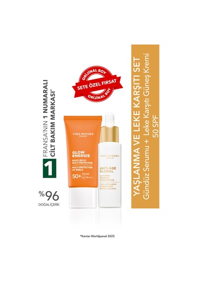 Yves Rocher Yaşlanma Ve Leke Karşıtı Set- Gündüz Serum 30 Ml & Leke Karşıtı Güneş Kremi 50 Spf 30 Ml