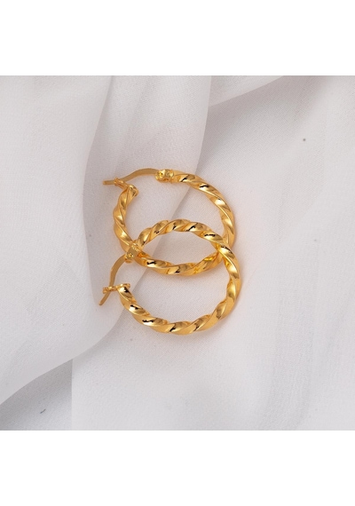 Bilezikci Burgu 2,5 CM Çaplı 22 Ayar Halka Küpe Adnkp07mx